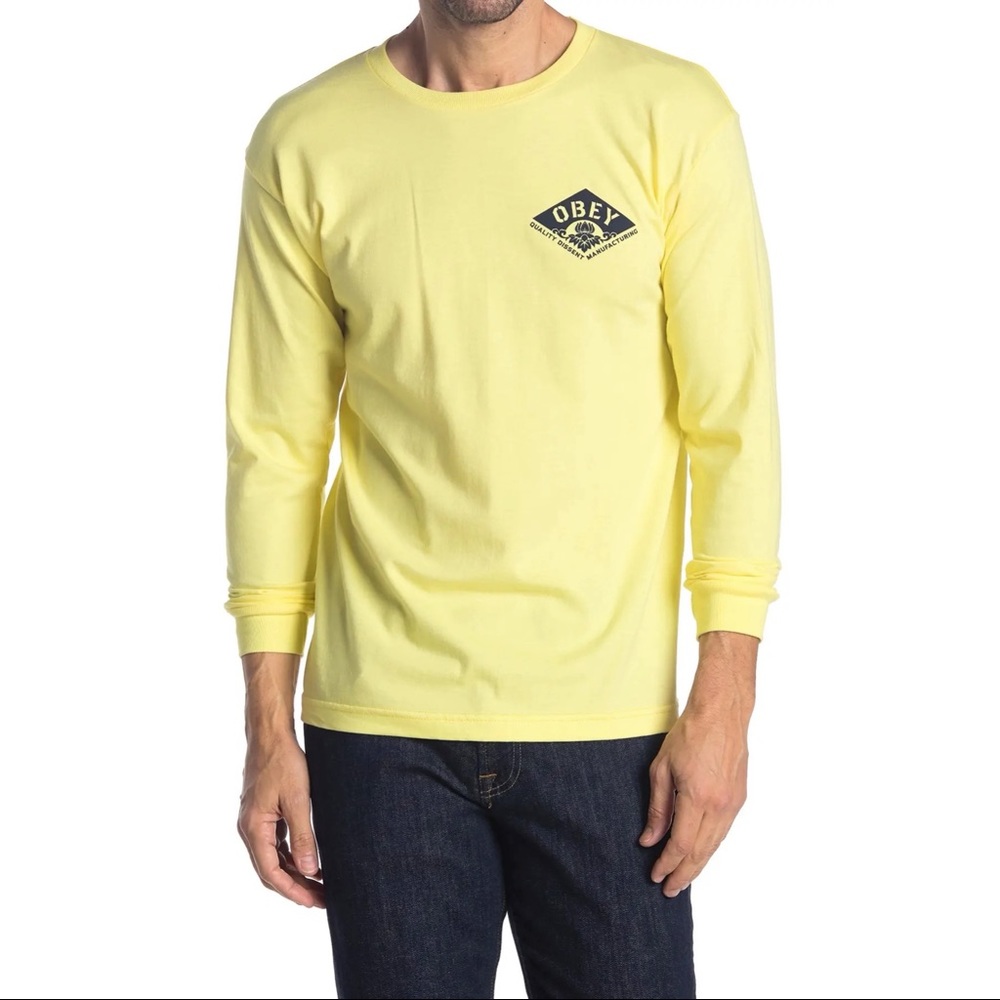 Obey Lotus Flower Long Sleeve T-shirt| Obey Tshirt - Picture 1 of 5